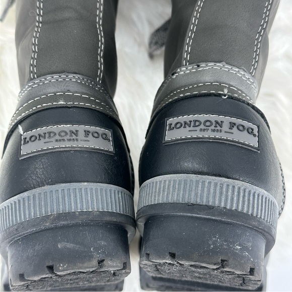 London Fog LFW-Melton winter boot with faux fur trim - Picture 7 of 11